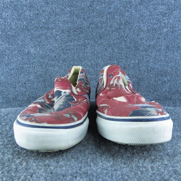 Sperry Floral Men Boat Shoe Size 11.5 Medium‎ Red Fabric Slip On - Picture 2 of 10